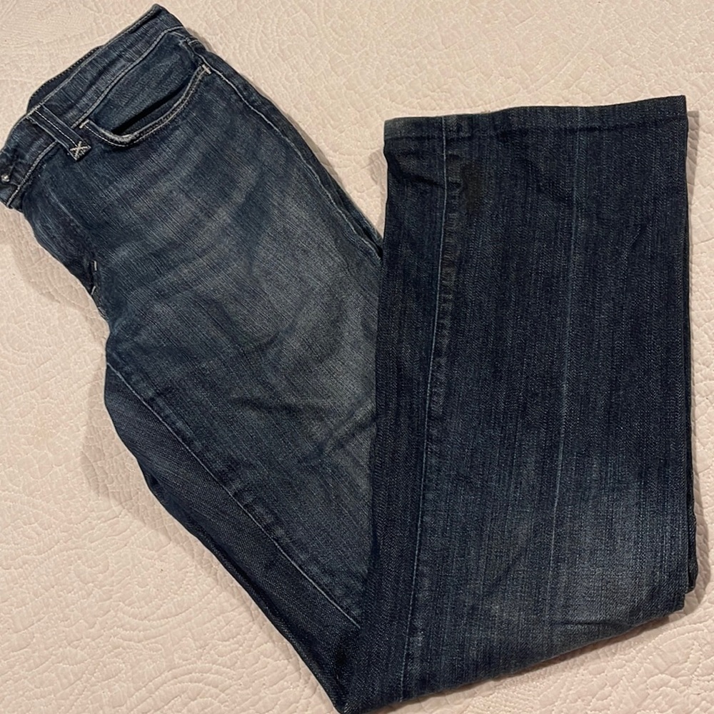 Light wash boot cut jeans
